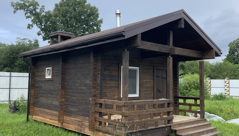 Баня из профилированного бруса. Приморский край, п.Соловей ключ, СНТ Серебрянка-2.